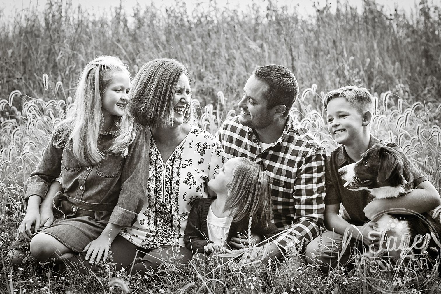 ohio black and white family photography 